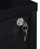 Westpark 3-shelf Bookcase USB and Lockable Drawer Black