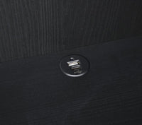 Westpark 3-shelf Bookcase USB and Lockable Drawer Black