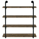 Elmcrest 39-inch 4-shelf Wall Bookshelf Rustic Oak