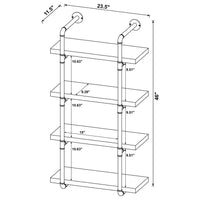 Elmcrest 24-inch 4-shelf Wall Bookshelf Rustic Oak