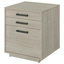 Loomis 3-drawer Home Office File Cabinet Whitewashed Grey