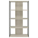 Loomis 72-inch 4-shelf Bookshelf Whitewashed Grey