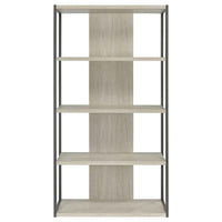 Loomis 72-inch 4-shelf Bookshelf Whitewashed Grey