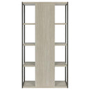 Loomis 72-inch 4-shelf Bookshelf Whitewashed Grey