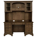 Hartshill 66-inch 5-drawer Credenza with Hutch Burnished Oak