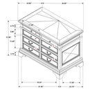 Hartshill 5-drawer Home Office File Cabinet Burnished Oak
