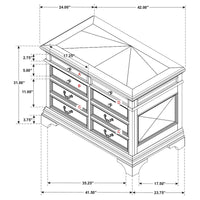 Hartshill 5-drawer Home Office File Cabinet Burnished Oak