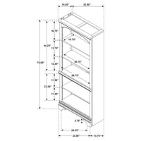 Hartshill 78-inch 5-shelf Bookcase Burnished Oak