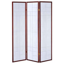 Katerina 3-Panel Room Divider Folding Shoji Screen Cherry