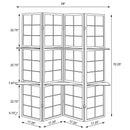 Iggy 4-Panel Room Divider Folding Shoji Screen Cappuccino