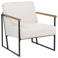 Home & Sleep Outlet - Monsen Fabric Upholstered Metal Frame Accent Chair Ivory