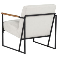 Monsen Fabric Upholstered Metal Frame Accent Chair Ivory