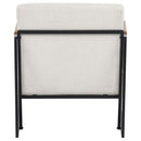 Monsen Fabric Upholstered Metal Frame Accent Chair Ivory
