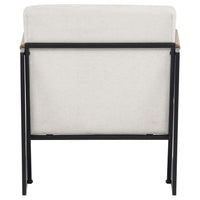Monsen Fabric Upholstered Metal Frame Accent Chair Ivory