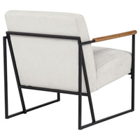 Monsen Fabric Upholstered Metal Frame Accent Chair Ivory
