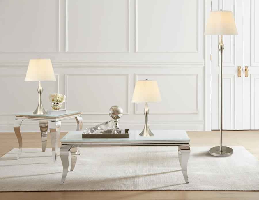 Griffin 3-piece Floor and Table Lamp Set Brushed Nickel
