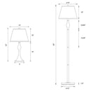 Griffin 3-piece Floor and Table Lamp Set Brushed Nickel