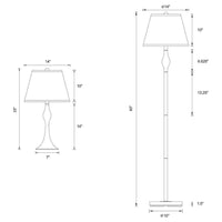 Griffin 3-piece Floor and Table Lamp Set Brushed Nickel