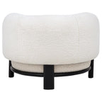 Home & Sleep Outlet - Lawler Upholstered Barrel Back Accent Chair Ivory and Black