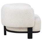 Home & Sleep Outlet - Lawler Upholstered Barrel Back Accent Chair Ivory and Black