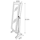 Yvonne Cheval Mirror with Jewelry Storage Dove Grey