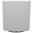 Serra Boucle Upholstered Swivel Glider Dove Grey