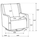 Serra Boucle Upholstered Swivel Glider Dove Grey