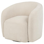 Home & Sleep Outlet - Gerley Chenille Upholstered Swivel Accent Chair Beige