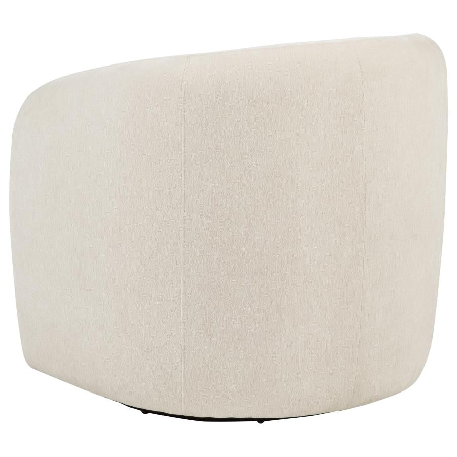 Home & Sleep Outlet - Gerley Chenille Upholstered Swivel Accent Chair Beige