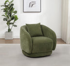 Home & Sleep Outlet - Arnaud Chenille Upholstered Swivel Accent Chair Green