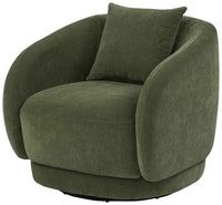 Arnaud Chenille Upholstered Swivel Accent Chair Green
