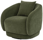 Home & Sleep Outlet - Arnaud Chenille Upholstered Swivel Accent Chair Green