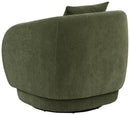Arnaud Chenille Upholstered Swivel Accent Chair Green