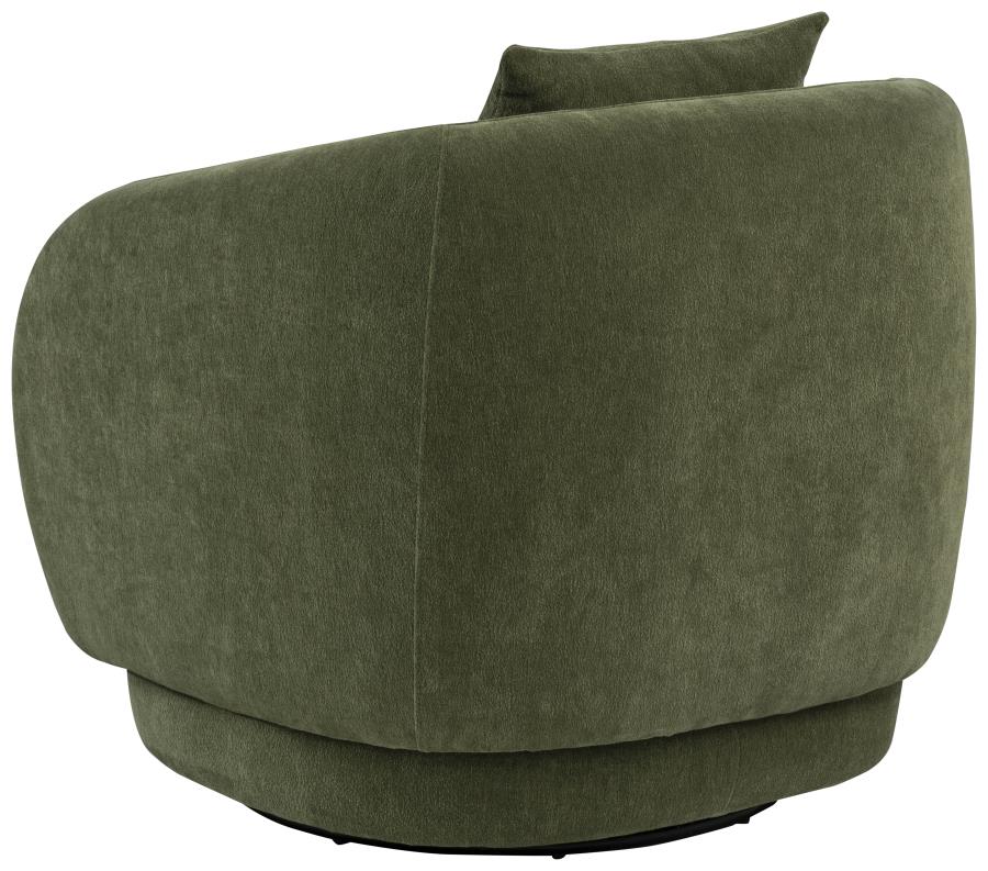 Home & Sleep Outlet - Arnaud Chenille Upholstered Swivel Accent Chair Green