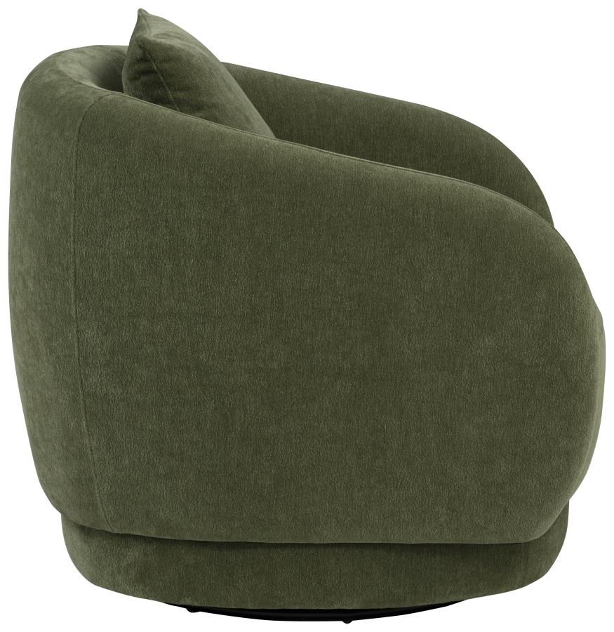 Home & Sleep Outlet - Arnaud Chenille Upholstered Swivel Accent Chair Green