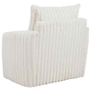 Sarco Corduroy Upholstered Swivel Accent Arm Chair Ivory