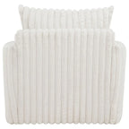 Home & Sleep Outlet - Sarco Corduroy Upholstered Swivel Accent Arm Chair Ivory