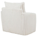 Sarco Corduroy Upholstered Swivel Accent Arm Chair Ivory