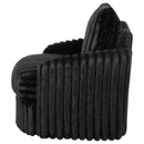 Sarco Corduroy Upholstered Swivel Accent Arm Chair Black
