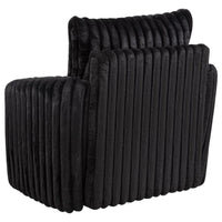Sarco Corduroy Upholstered Swivel Accent Arm Chair Black