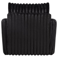 Sarco Corduroy Upholstered Swivel Accent Arm Chair Black
