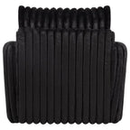 Home & Sleep Outlet - Sarco Corduroy Upholstered Swivel Accent Arm Chair Black