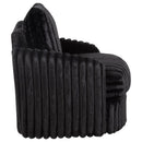 Sarco Corduroy Upholstered Swivel Accent Arm Chair Black