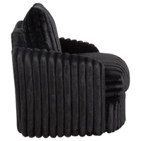 Sarco Corduroy Upholstered Swivel Accent Arm Chair Black