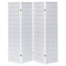 Roberto 4-Panel Room Divider Folding Shoji Screen White