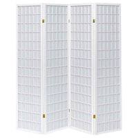 Roberto 4-Panel Room Divider Folding Shoji Screen White