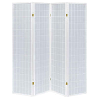 Roberto 4-Panel Room Divider Folding Shoji Screen White