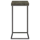 Pedro Expandable C-Shaped Sofa Side Table Weathered Grey