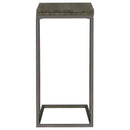 Pedro Expandable C-Shaped Sofa Side Table Weathered Grey