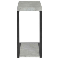 Beck Engineered Wood C-Shape Sofa Side Table Cement